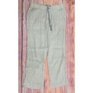 Tommy Bahama Womens Linen-Blend Capris Small Beige